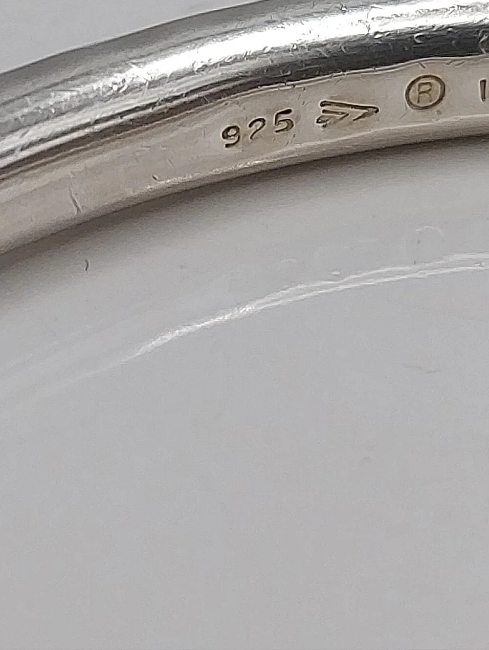 Silpada Retired Hammered Sterling Silver Bangle Vtg Bracelet, GC.